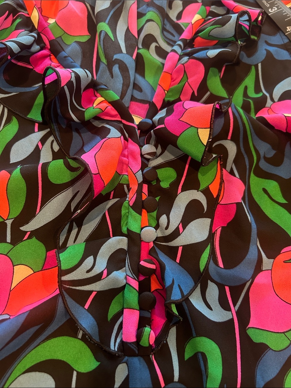kate spade Multicolor Floral Print Sleeveless Top Size L - Picture 8 of 9